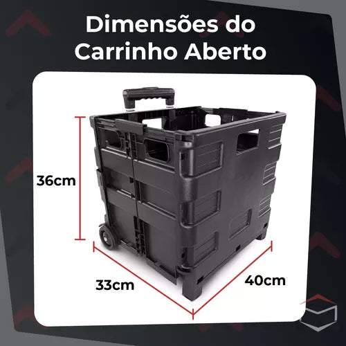 Carrinho Dobrável Multifuncional - Leve Tudo com Mais Facilidade 🛒