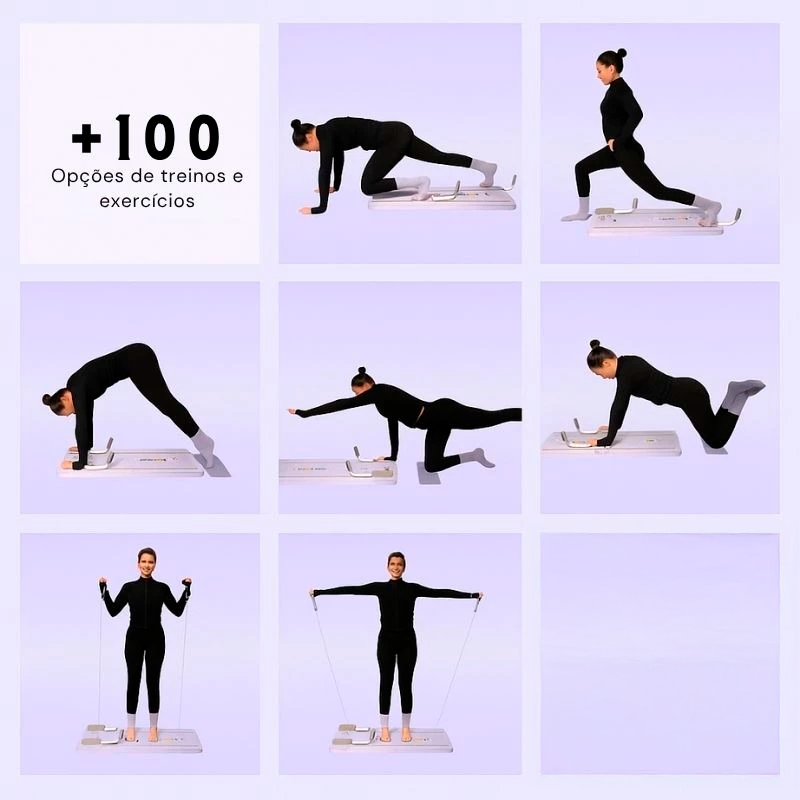 Prancha Extensora Dobrável para Pilates e Abdominais Multifuncional