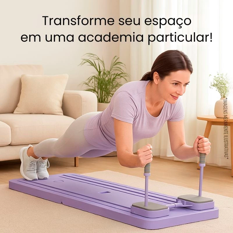 Prancha Extensora Dobrável para Pilates e Abdominais Multifuncional