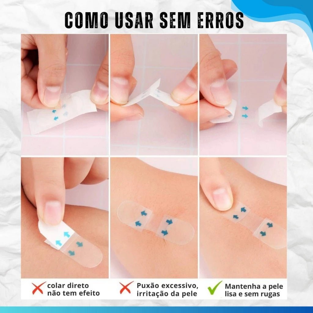 Adesivo Lifting Facial Invisível com 40 Unidades – Efeito Instantâneo Antirrugas e Firmeza no Rosto - Achei na Lojinha