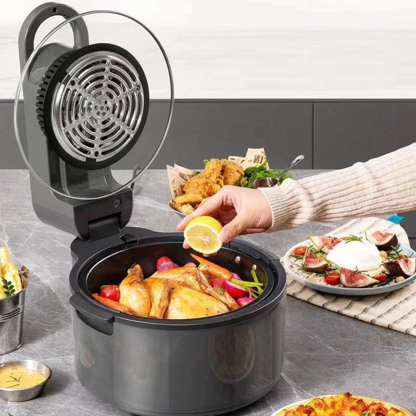 Air Fryier Multifuncional Premium Tampa em Vidro - Achei na Lojinha