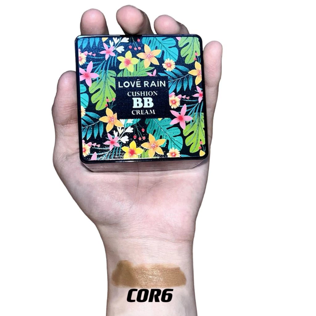 BB Cream com Esponja Cogumelo – Base e Corretivo com Acabamento Natural, Clareador e Longa Duração - Achei na Lojinha