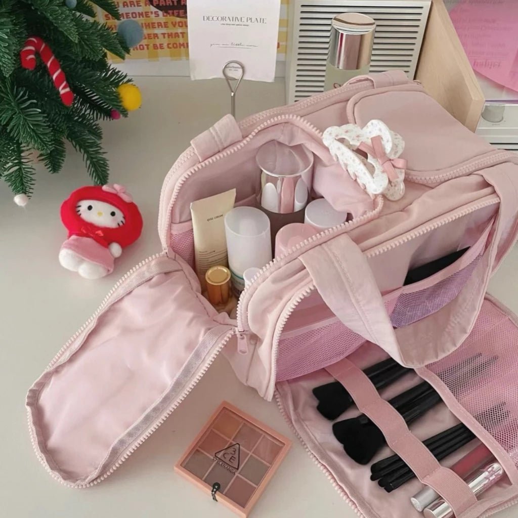 Bolsa Cosmética Portátil de Grande Capacidade - Achei na Lojinha