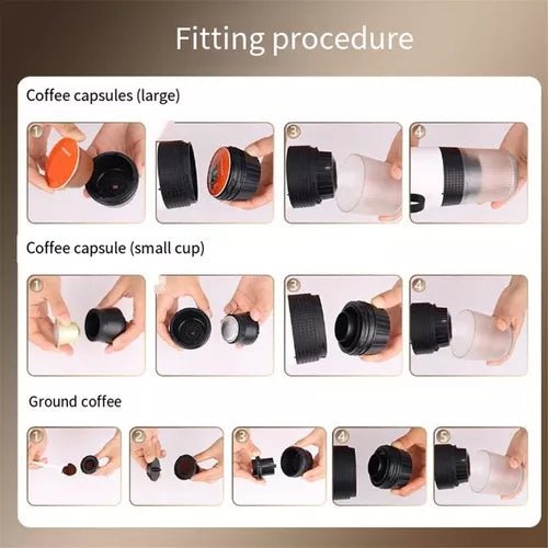 Cafeteira Expresso Portátil 3 em 1 – Liberdade para Saborear o Seu Café Onde Quiser! - Achei na Lojinha