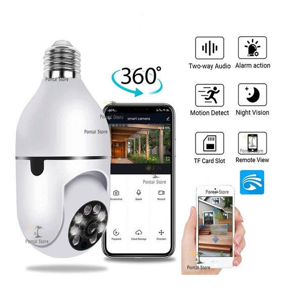 Câmera de Vigilância Inteligente Smart Wi - Fi Bulbo E27 Bivolt - Achei na Lojinha