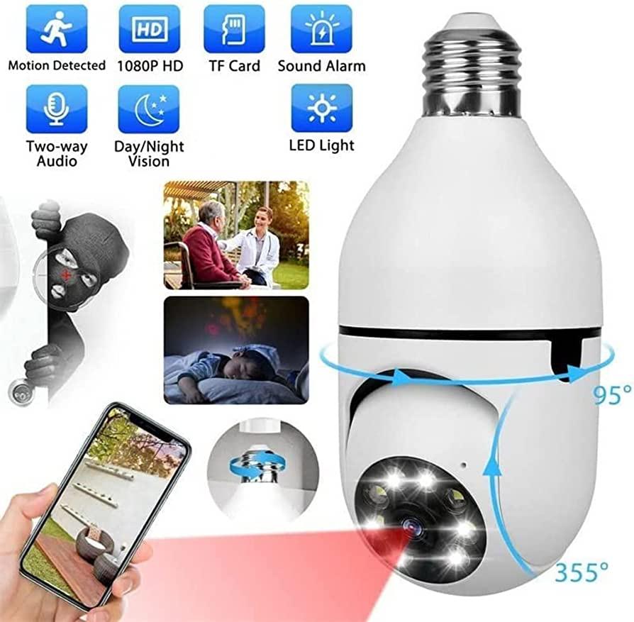 Câmera de Vigilância Inteligente Smart Wi - Fi Bulbo E27 Bivolt - Achei na Lojinha