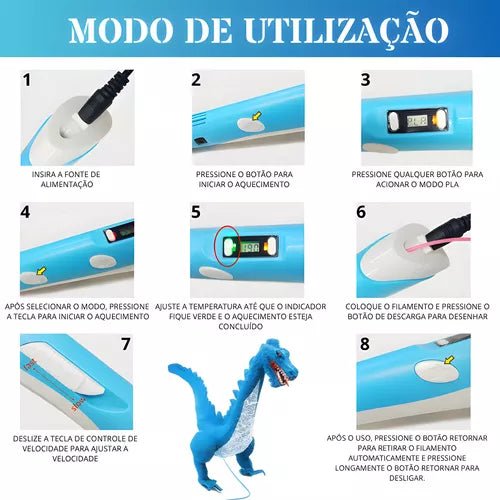 Caneta de Impressão 3D - Criatividade e Diversão Sem Limites para Toda a Família - Achei na Lojinha