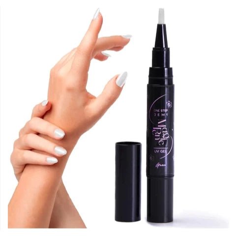 Caneta Esmalte Gel (Base, Esmalte e top Coat) - Achei na Lojinha