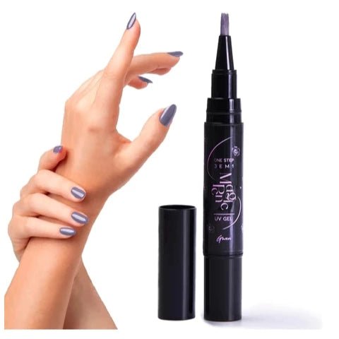 Caneta Esmalte Gel (Base, Esmalte e top Coat) - Achei na Lojinha