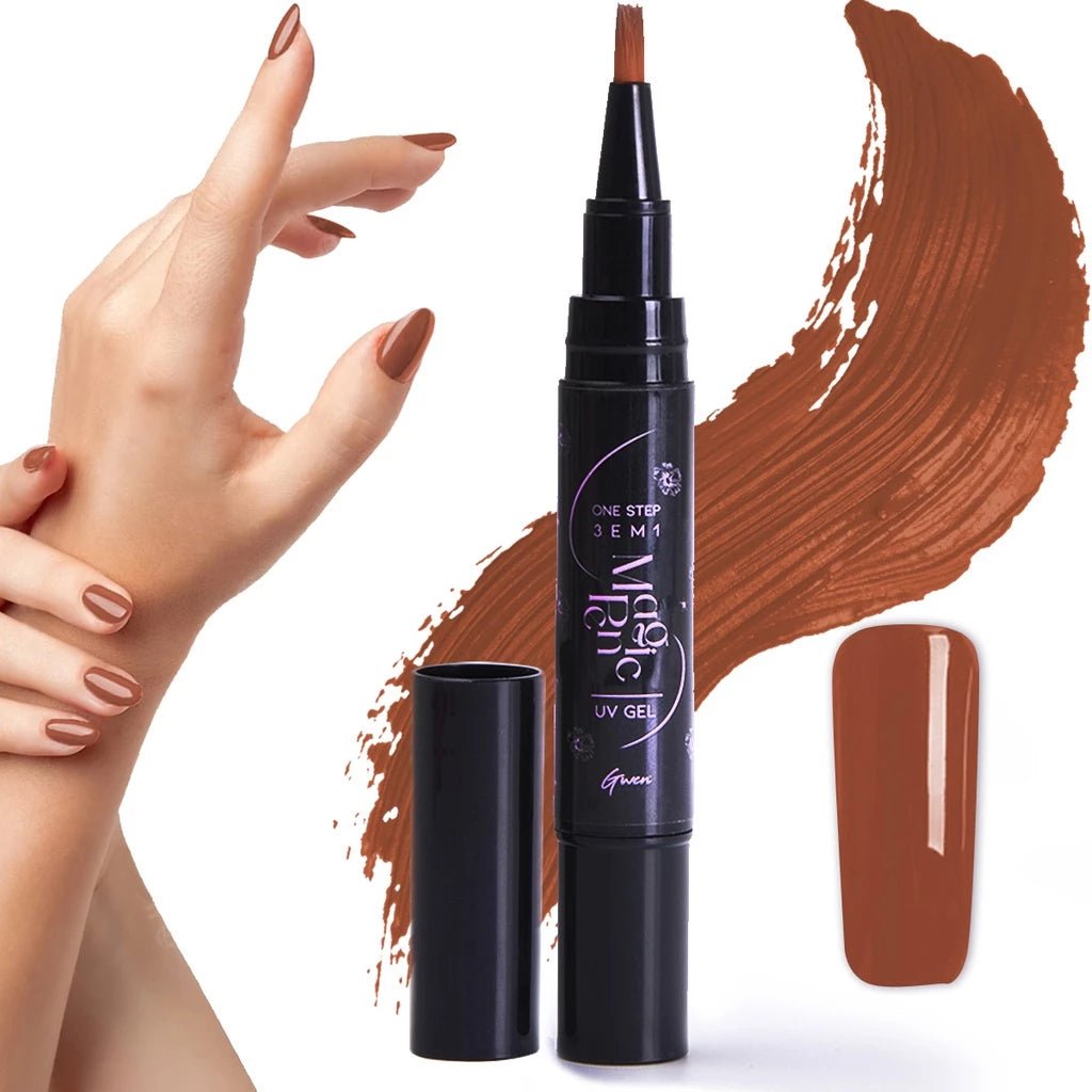 Caneta Esmalte Gel (Base, Esmalte e top Coat) - Achei na Lojinha