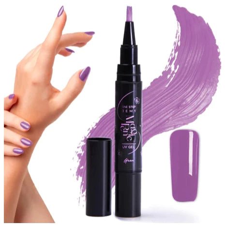 Caneta Esmalte Gel (Base, Esmalte e top Coat) - Achei na Lojinha