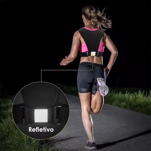 Colete Esportivo com Bolso Touchscreen e Faixa Refletiva - Achei na Lojinha