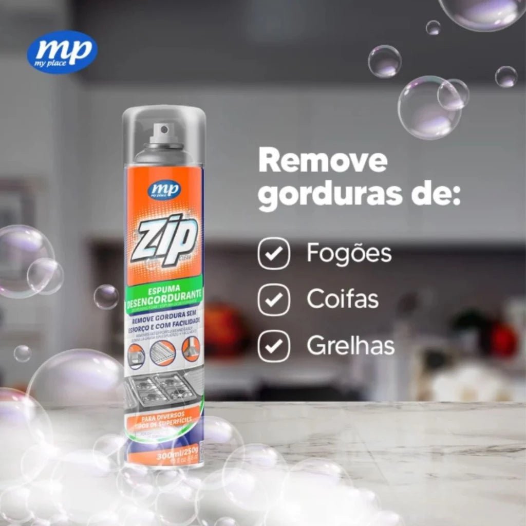 Espuma Desengordurante Zip Clean 300ml – My Place - Achei na Lojinha
