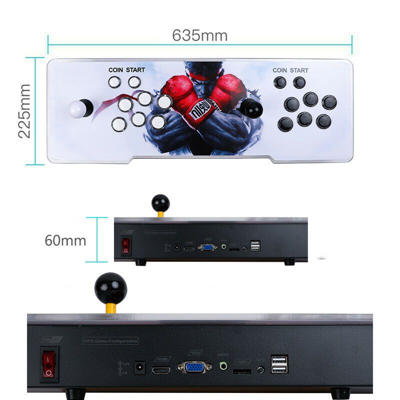 Fliperama Arcade Portátil de Mesa com 10 Mil Jogos - Experiência Retrô em Alta Definição! - Achei na Lojinha