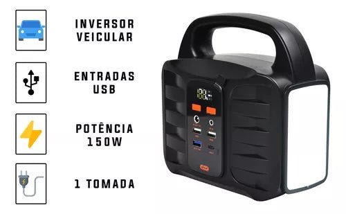 Gerador de Energia Portátil 100W - Achei na Lojinha