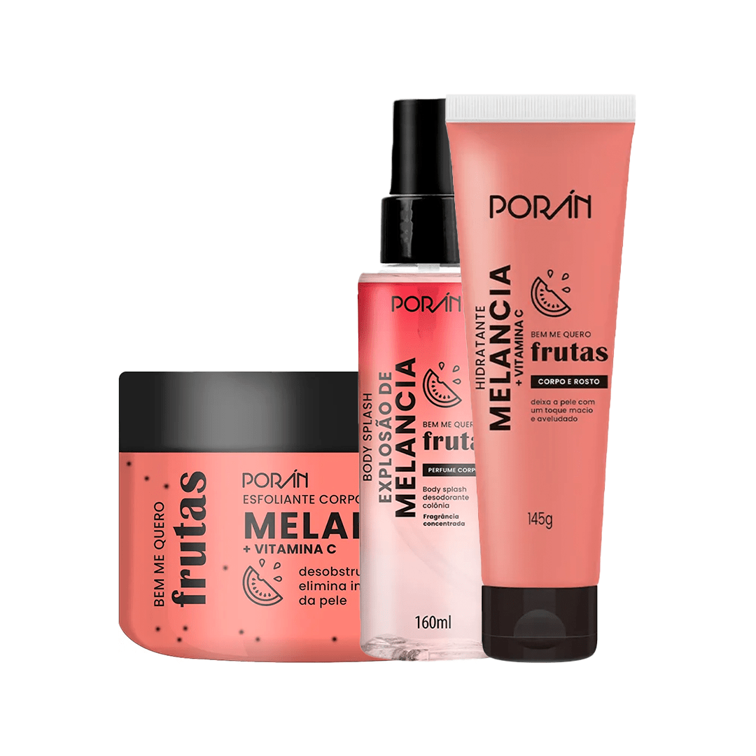 Kit Porán – Seu Ritual de Autocuidado com Fragrância de Verão o Ano Todo 🍉🍓🍑 - Achei na Lojinha