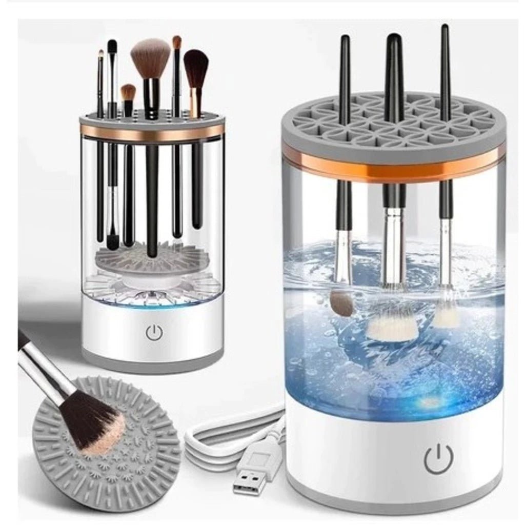 Limpador Elétrico 3 em 1 para Pincéis e Esponjas de Maquiagem – Lava, Seca e Renova em Minutos! - Achei na Lojinha