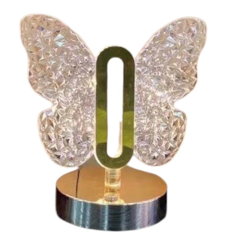Luminária Cristal LED 3 Cores Dourada - Achei na Lojinha