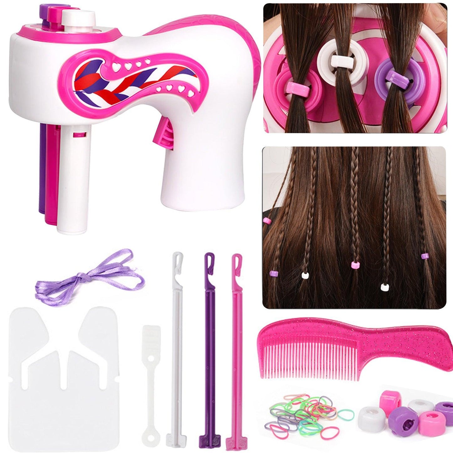 Máquina Automática de Tranças de Cabelo Bracelet - Kit Completo - Achei na Lojinha