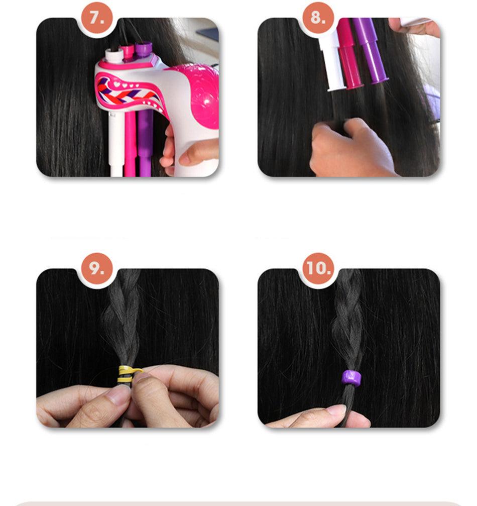 Máquina Automática de Tranças de Cabelo Bracelet - Kit Completo - Achei na Lojinha