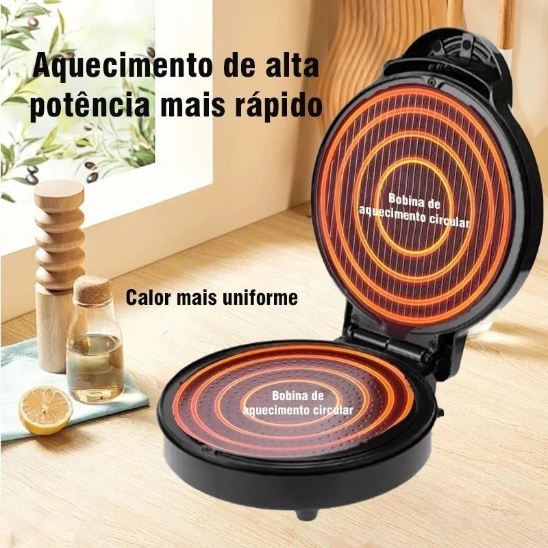 🍕 Máquina de Fazer Mini Pizzas, Ovos e Churrasquinhos – Diversão e Sabor na Sua Cozinha! - Achei na Lojinha