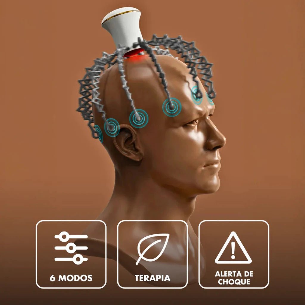 Massageador de Cabeça Elétrico com 12 Hastes - Achei na Lojinha