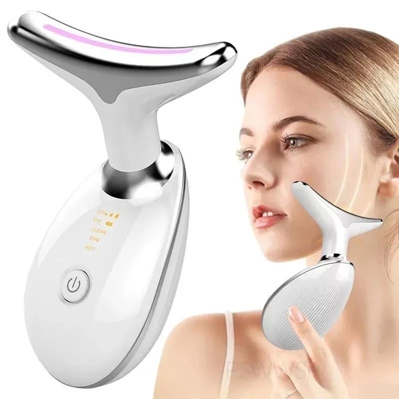 Massageador Facial Rejuvenescedor com Fototerapia Anti - Rugas - Achei na Lojinha
