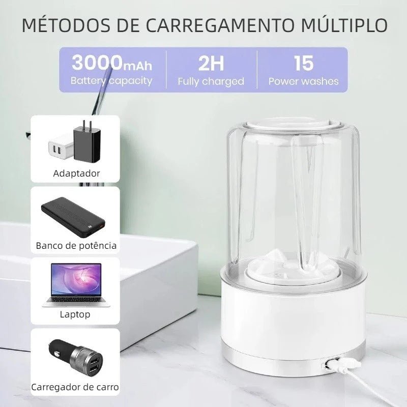 Mini Máquina de Lavar Portátil 1L - Praticidade Compacta para Sua Rotina - Achei na Lojinha