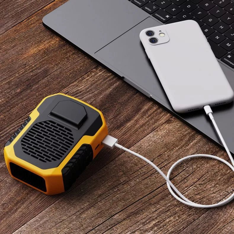 Mini Ventilador Portátil de Cintura com Carregador! - Achei na Lojinha