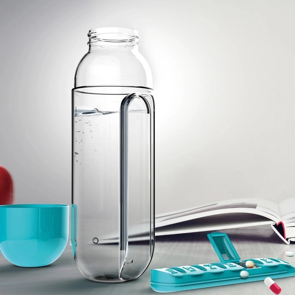 Organizador de Comprimidos 2 em 1 com Frasco de 600ml - Achei na Lojinha