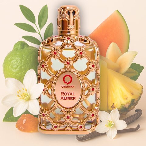 Perfume Royal Amber de Orientica Luxury 80ml Premium Compartilhável - Achei na Lojinha