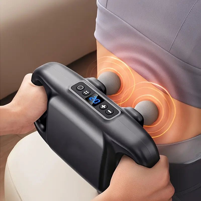 Pistola de Massagem Elétrica com Múltiplas Cabeças - Achei na Lojinha