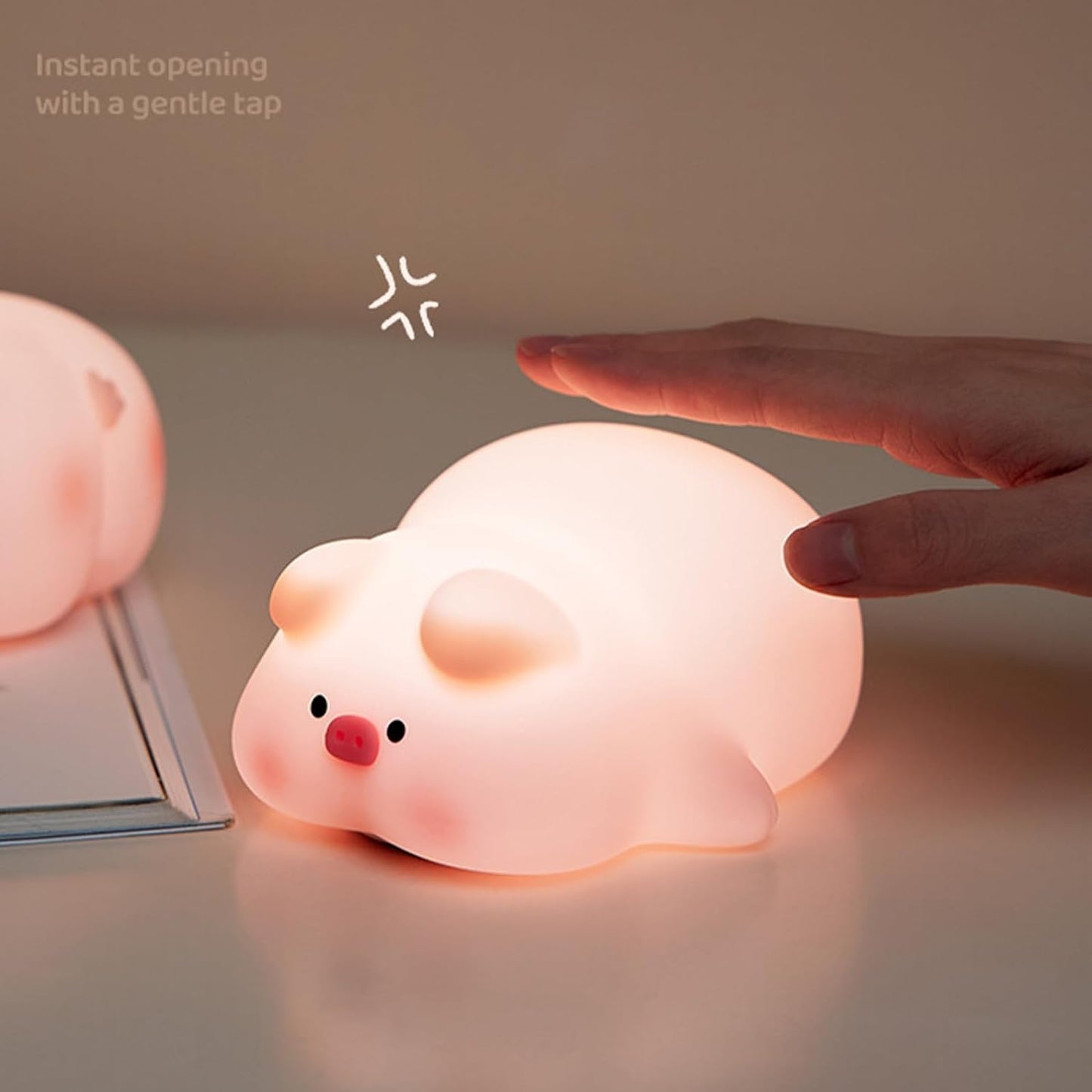 Porquinho Abajur LED USB Recarregável - Achei na Lojinha