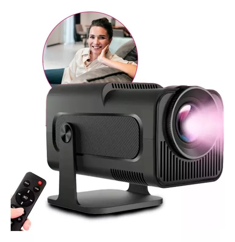 Projetor HY320 com Android 11, WiFi 6 e Suporte para 4K - Experiência de Cinema em Casa - Achei na Lojinha