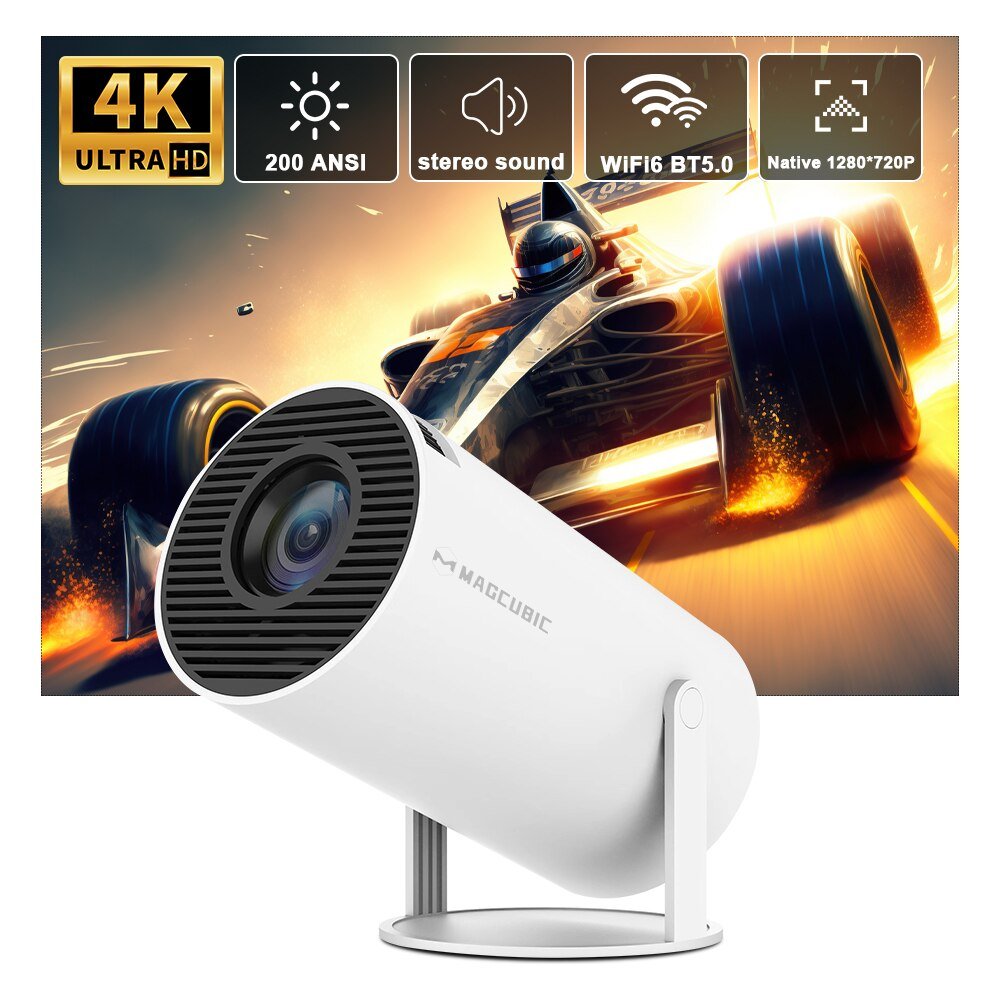 Projetor Portátil HY300 para Cinema em Casa com Resolução HD - Achei na Lojinha