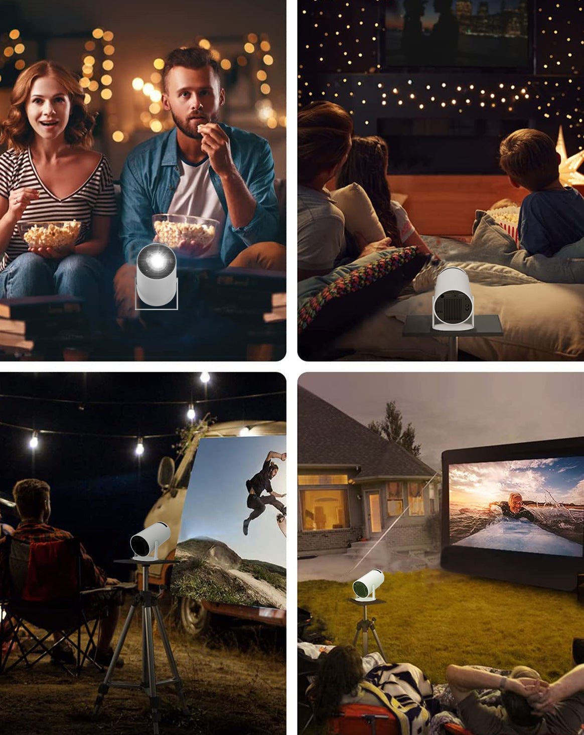 Projetor Portátil HY300 para Cinema em Casa com Resolução HD - Achei na Lojinha