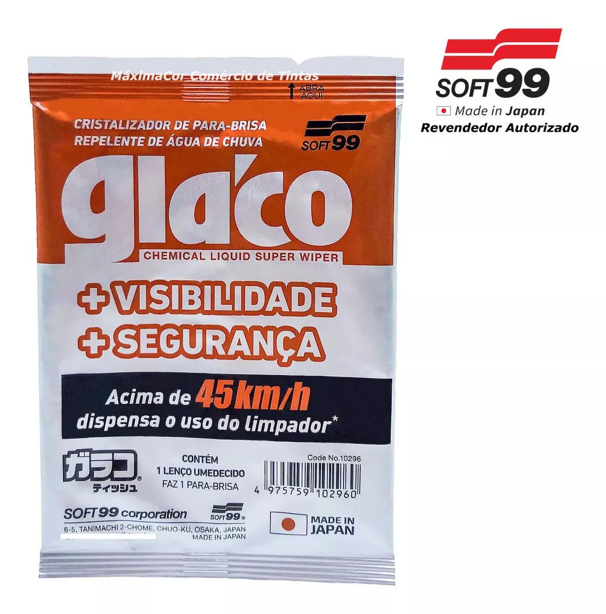 Repelente de Água de Chuva Glaco Wipe On Lenço - Achei na Lojinha
