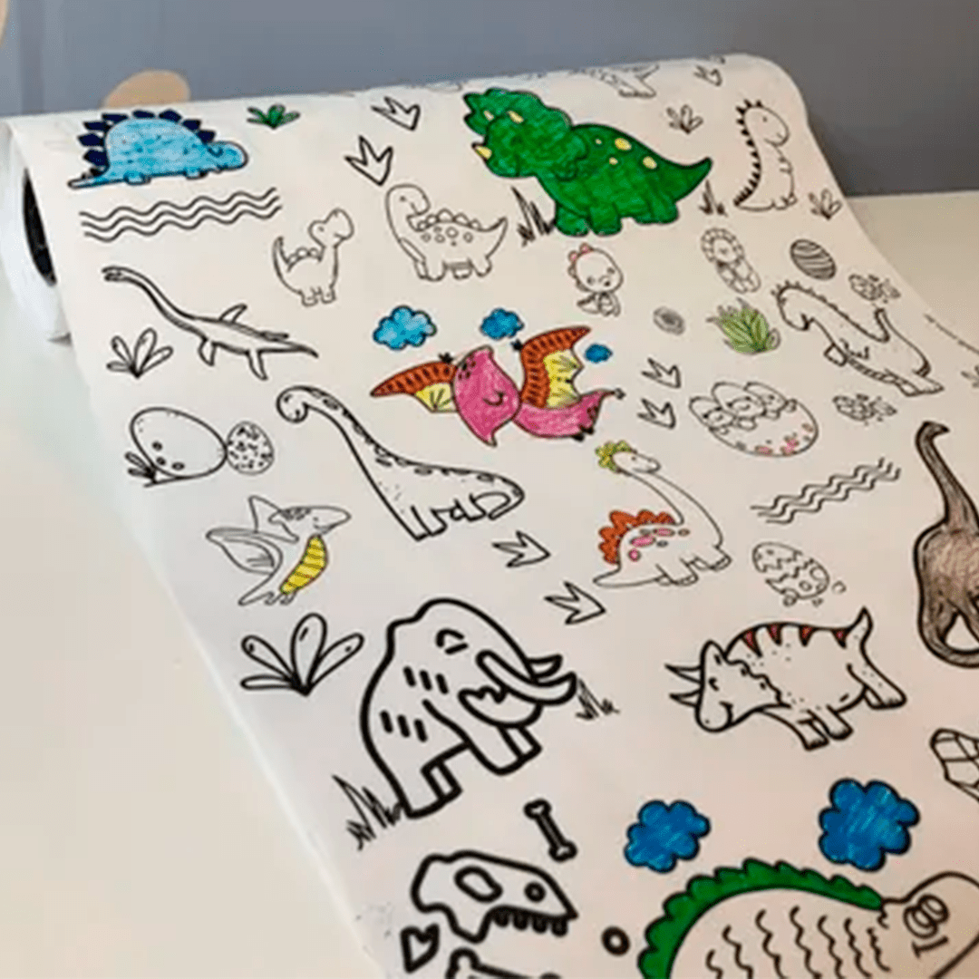 Super Rolo de Papel para Colorir – 5 Metros de Criatividade Sem Fim! - Achei na Lojinha