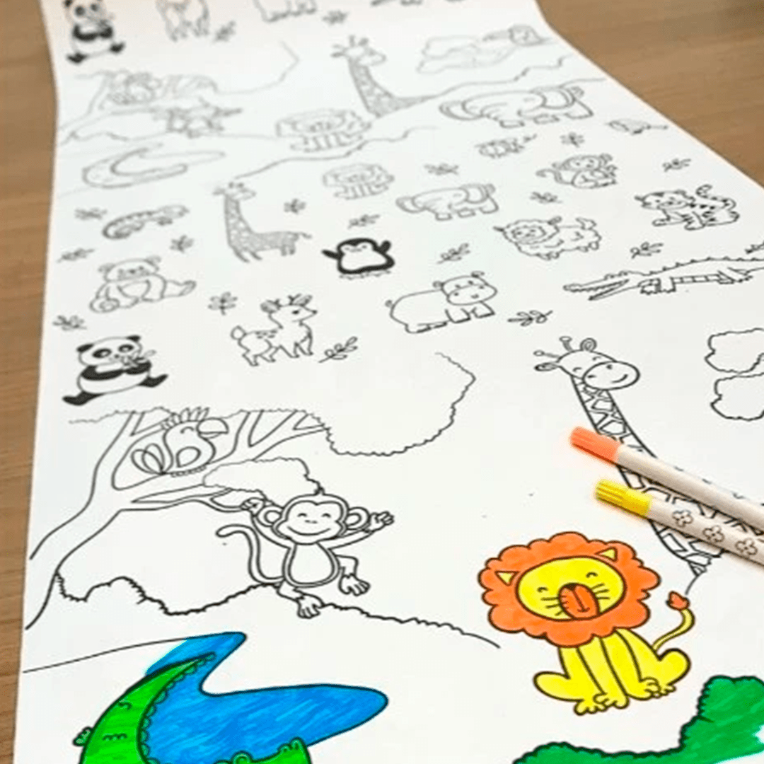 Super Rolo de Papel para Colorir – 5 Metros de Criatividade Sem Fim! - Achei na Lojinha