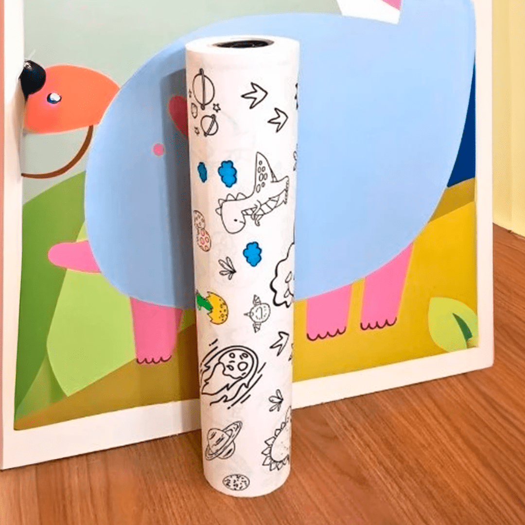 Super Rolo de Papel para Colorir – 5 Metros de Criatividade Sem Fim! - Achei na Lojinha