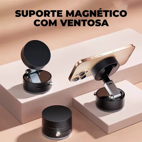 Suporte Magnético Giratório 360° para Celular - Achei na Lojinha