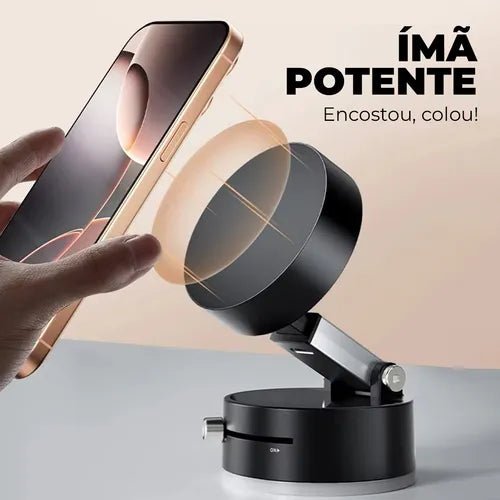 Suporte Magnético Giratório 360° para Celular - Achei na Lojinha