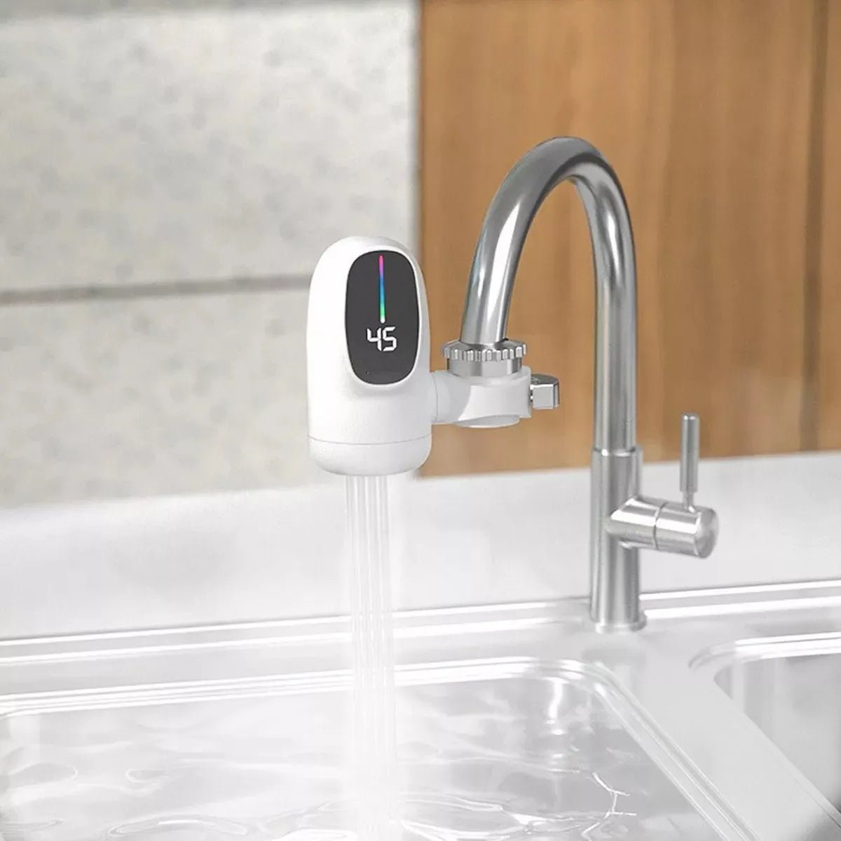 Torneira Elétrica com Aquecedor Instantâneo Digital – Água Quente em 3 Segundos! - Achei na Lojinha