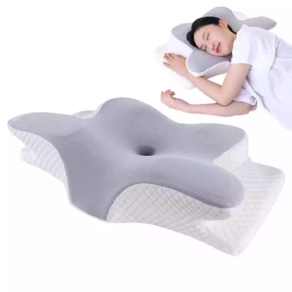 Travesseiro Cervical Ortopédico com Espuma de Memória e Capa Lavável – Conforto e Alívio Instantâneo! - Achei na Lojinha