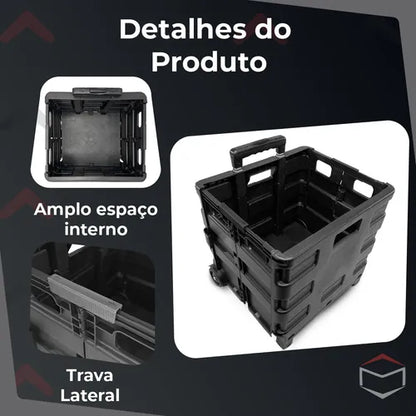 Carrinho Dobrável Multifuncional - Leve Tudo com Mais Facilidade 🛒