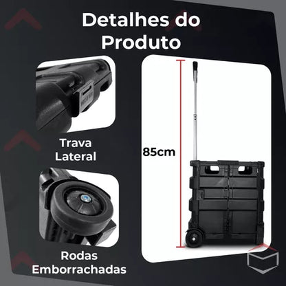 Carrinho Dobrável Multifuncional - Leve Tudo com Mais Facilidade 🛒