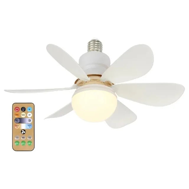 Ventilador de Teto com Luminária LED Integrada e Controle Remoto Bivolt