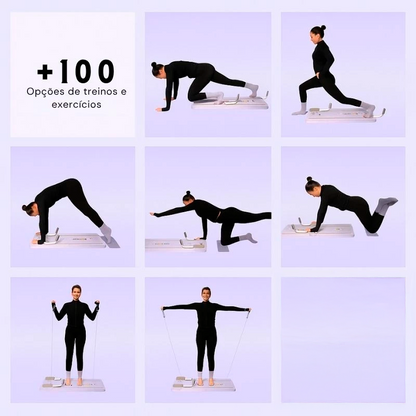 Prancha Extensora Dobrável para Pilates e Abdominais Multifuncional