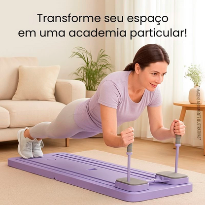Prancha Extensora Dobrável para Pilates e Abdominais Multifuncional