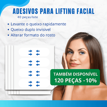 Adesivo Lifting Facial Invisível + E - book Exclusivo “Rotina Antienvelhecimento” - Achei na Lojinha